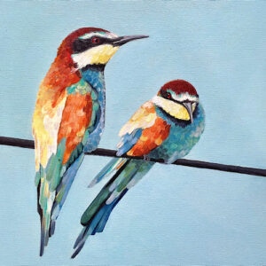 Bee-eaters - Trimingham Norfolk - Square Print