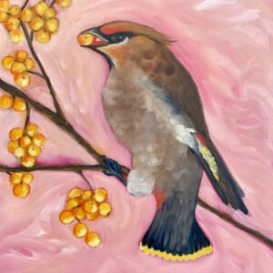 Bohemian Waxwing - Bird Art Print