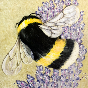 Bee To The Blossom 2 - Square Print